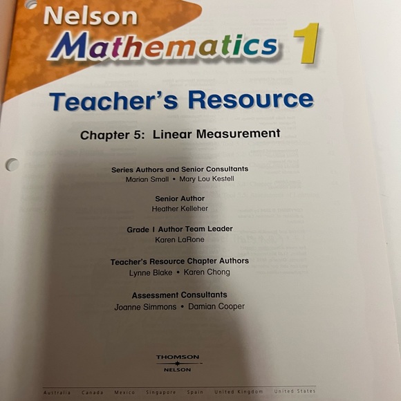 Children Book: Nelson Mathematics Grade 1 - Picture 3 of 4